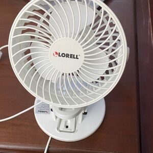 White Desk Fan